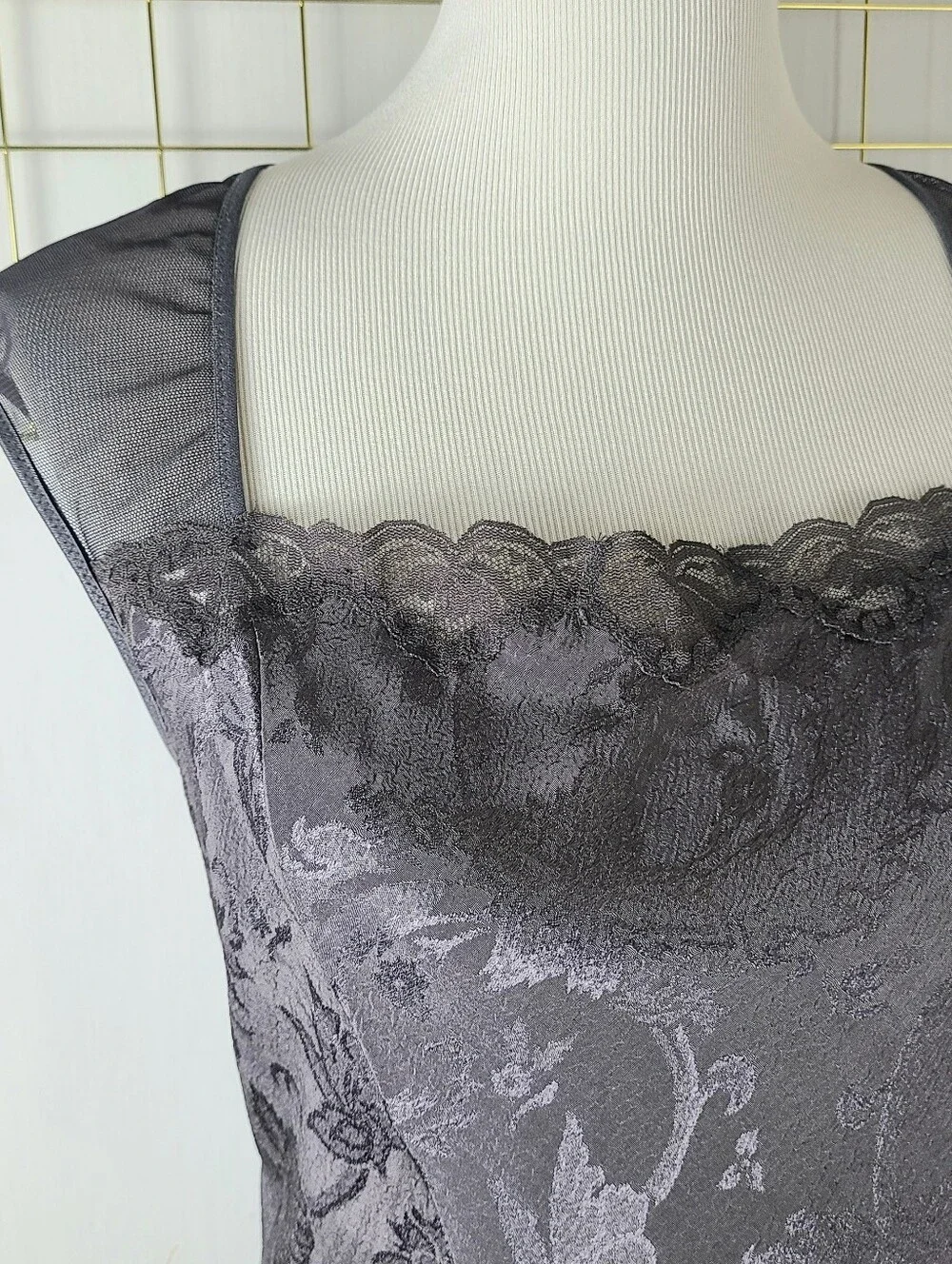 Victoria's Secret Gold Label Vintage Dark Gray Whimsigoth Maxi Gown
